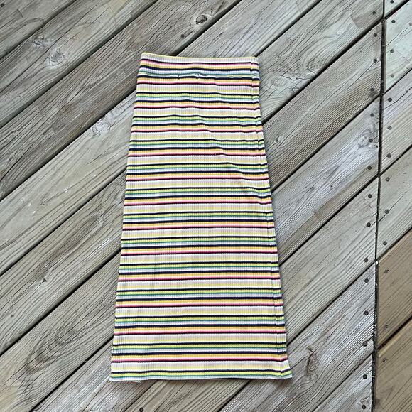Buffalo David Bitton Colorful Striped Knit Midi Skirt Size S. NEW - Picture 2 of 9